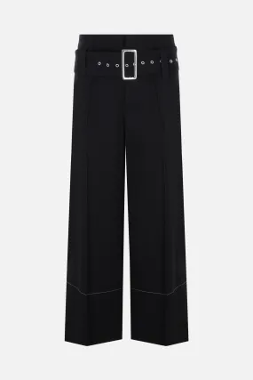  10 CORSO COMO pantalone cropped a gamba larga in jersey 