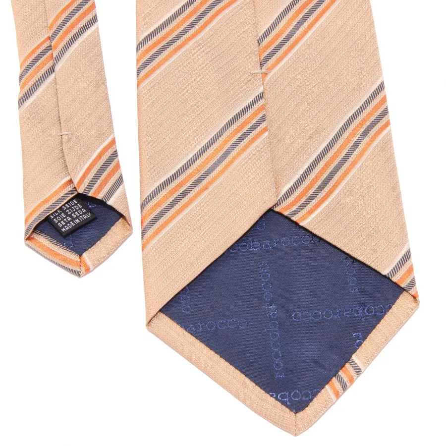 5307S cravatta uomo BIAGIOTTI UOMO seta arancione pesca silk tie men