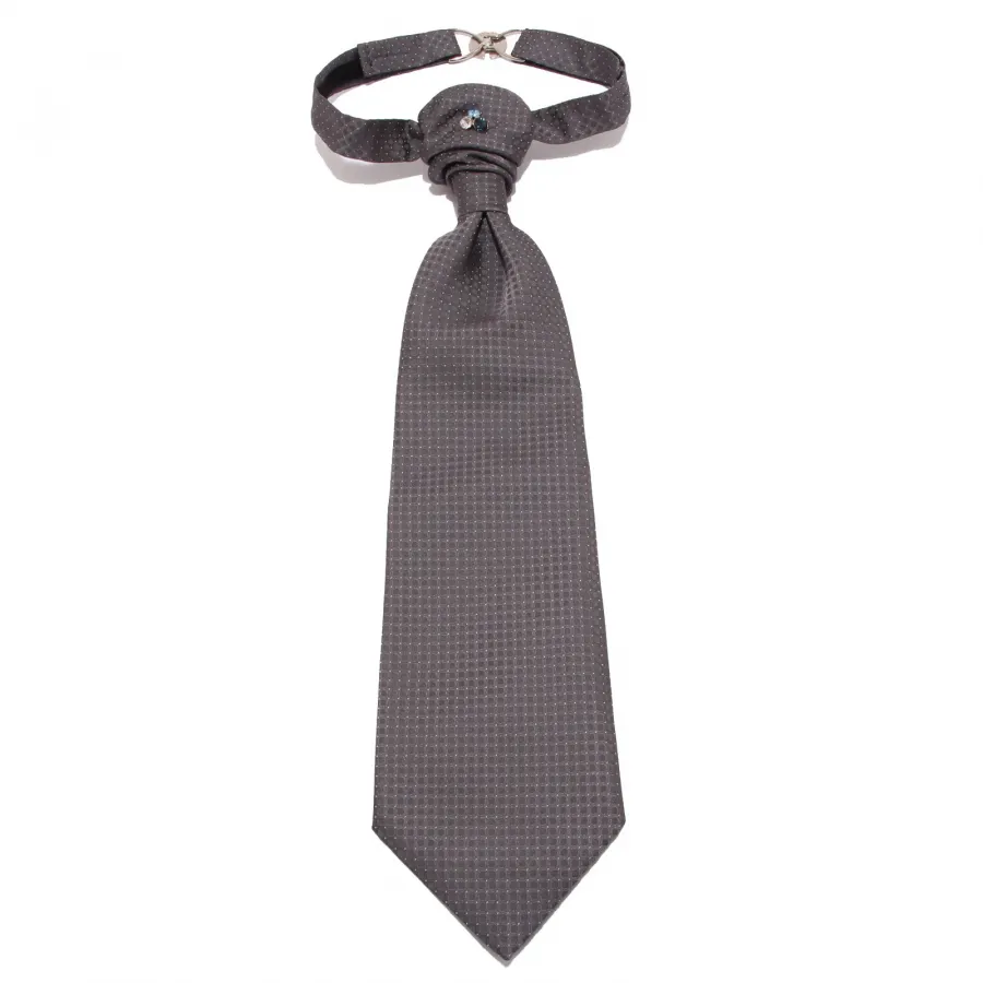 9395J cravatta ascot uomo NO BRAND grey fixed knot ascot  tie men