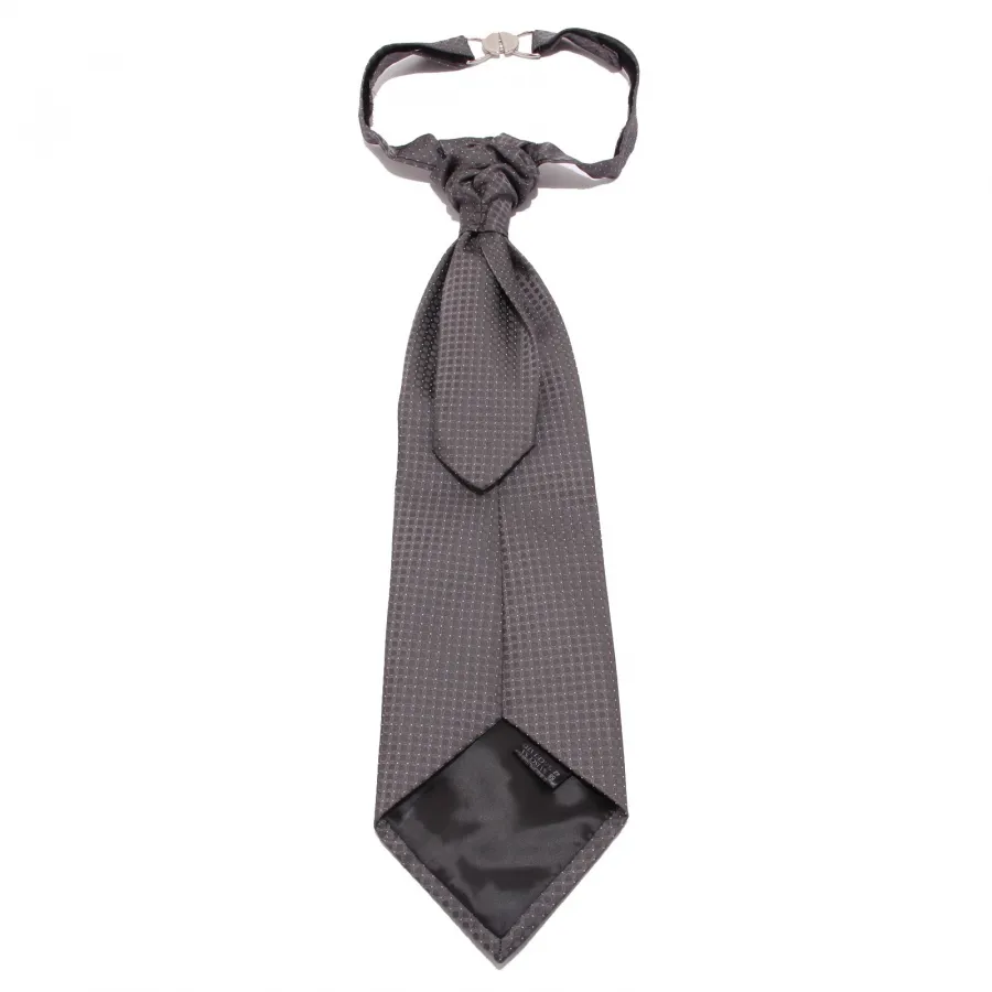 9395J cravatta ascot uomo NO BRAND grey fixed knot ascot  tie men