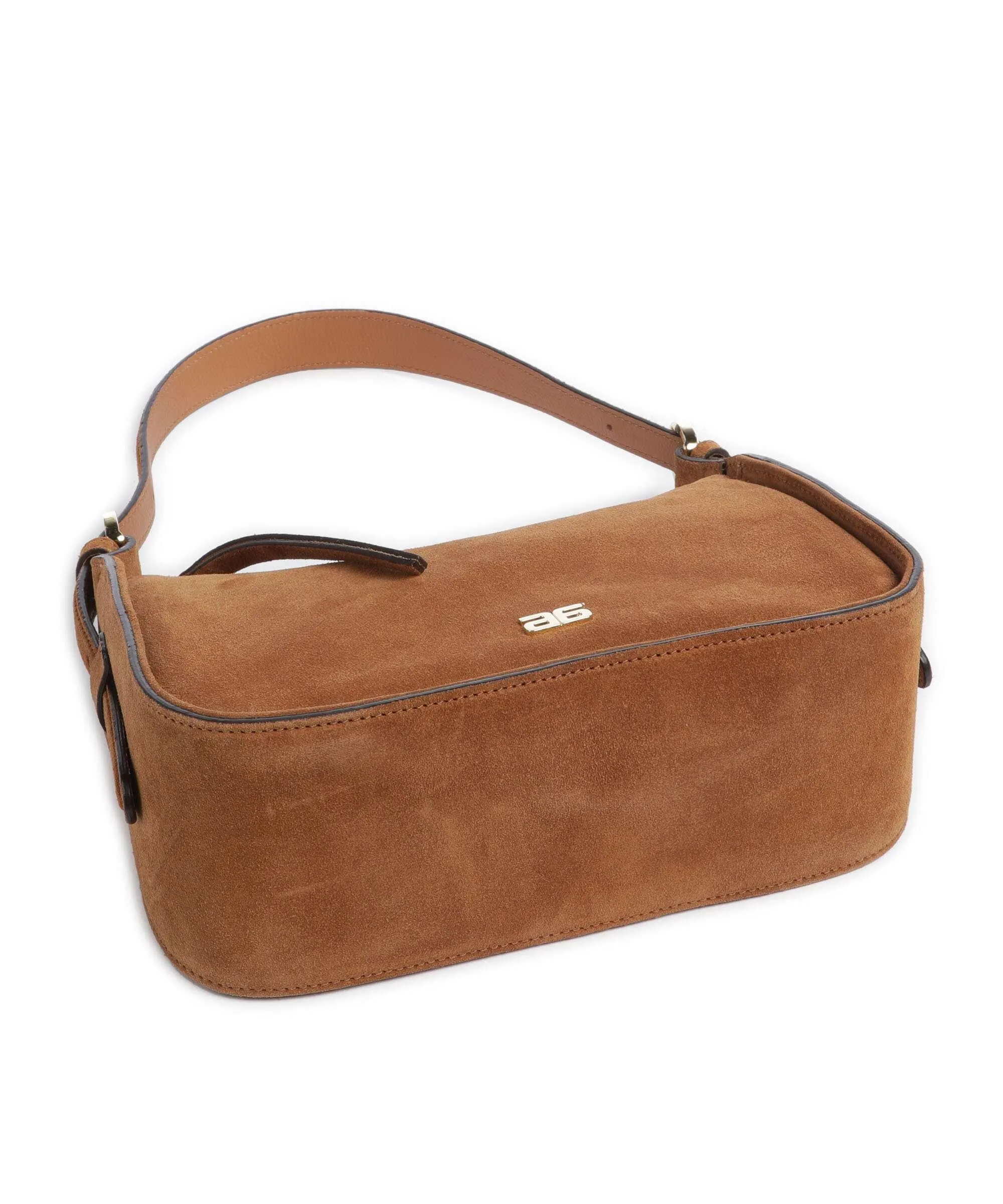  Abro Suede Best Friend Borsa a spalla pelle bovina ruvida marrone  