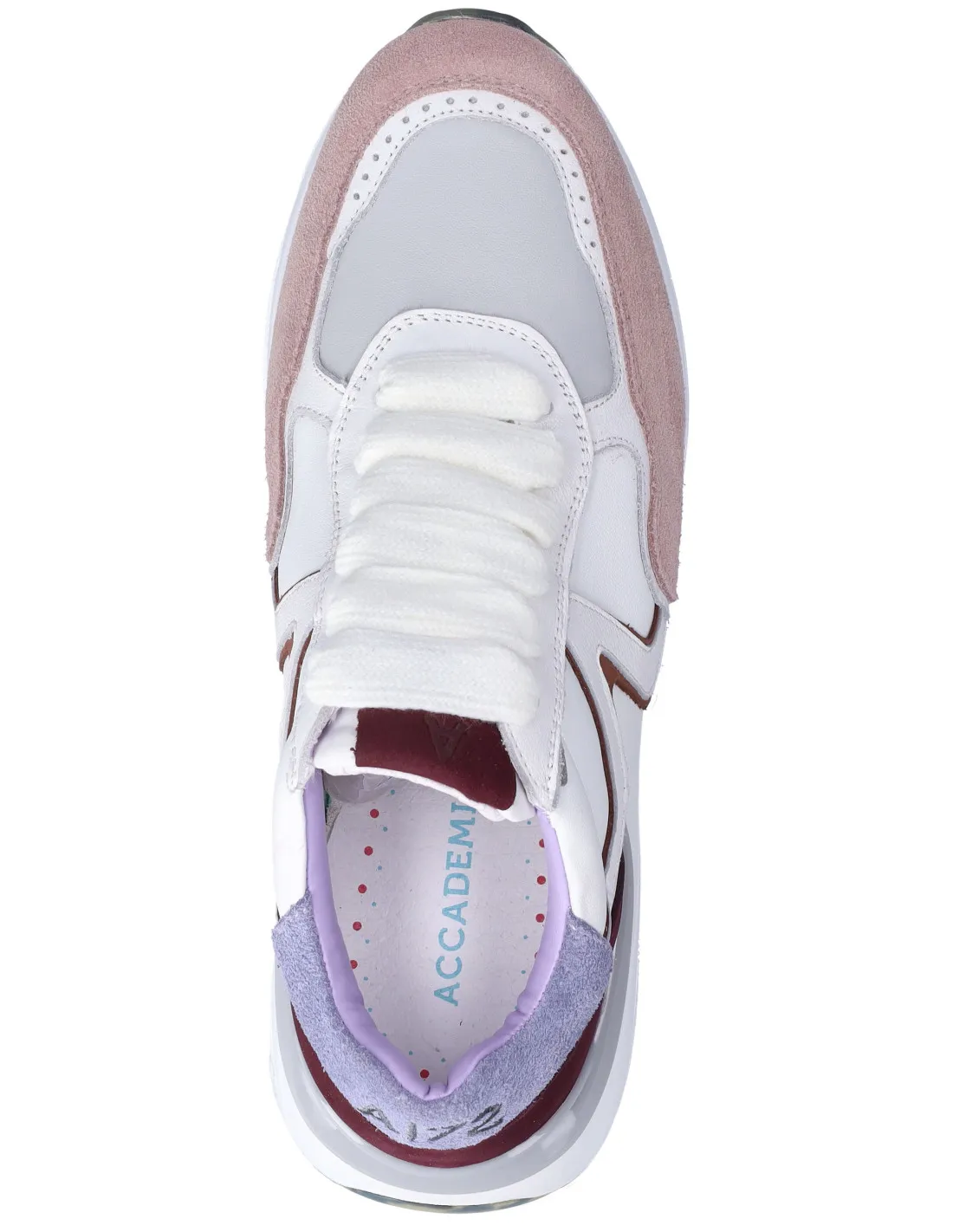 Accademia 72 sneakers donna whi-bordo