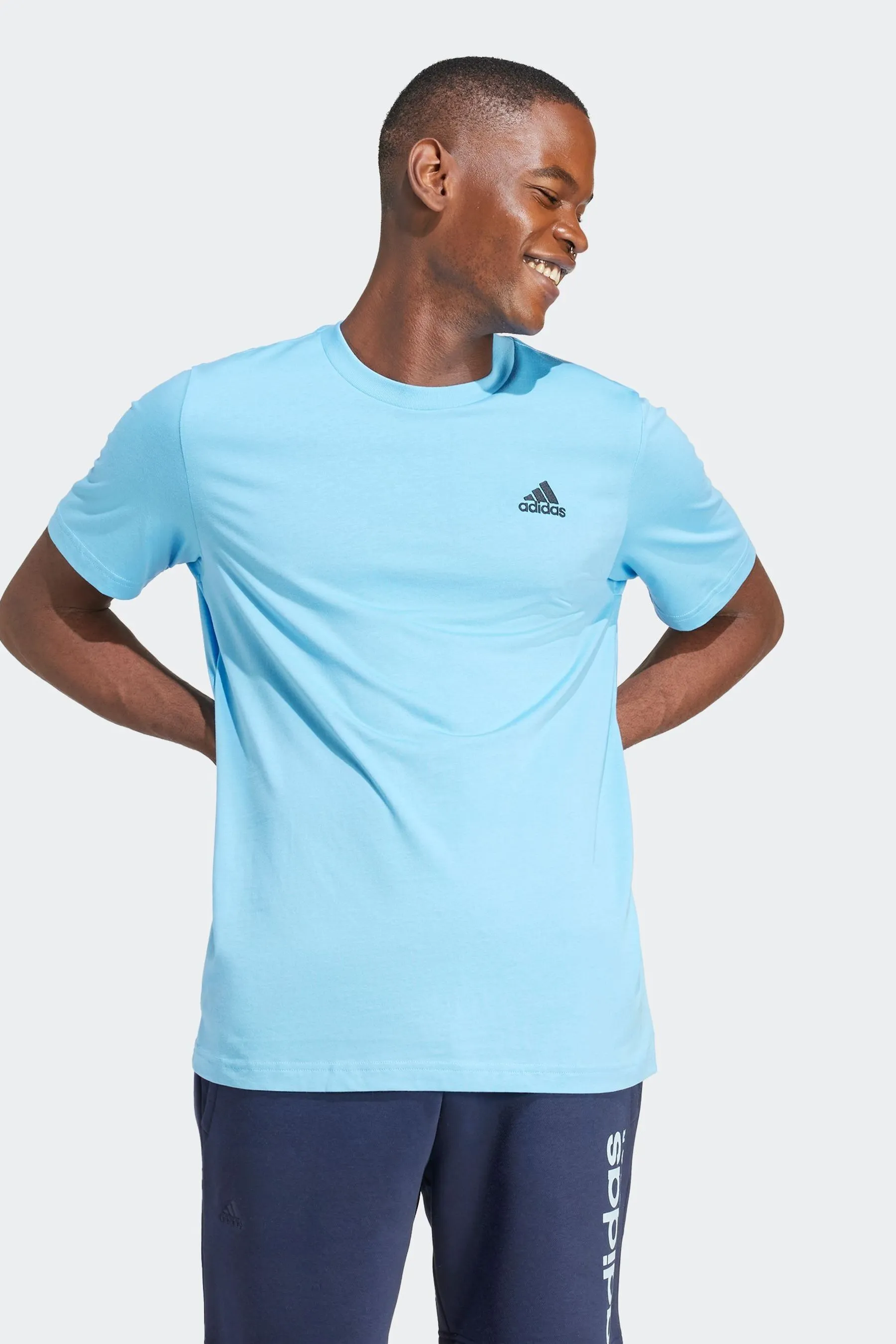 adidas 100% Cotton Essentials Single Jersey Embroidered Small Logo T-Shirt    