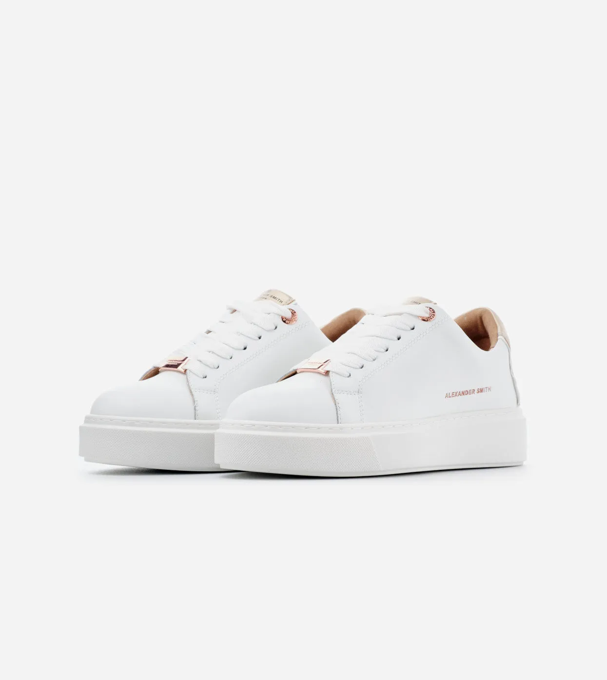 Alexander Smith Leather Sneaker / White