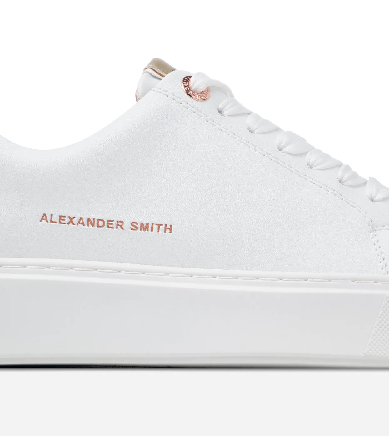 Alexander Smith Leather Sneaker / White