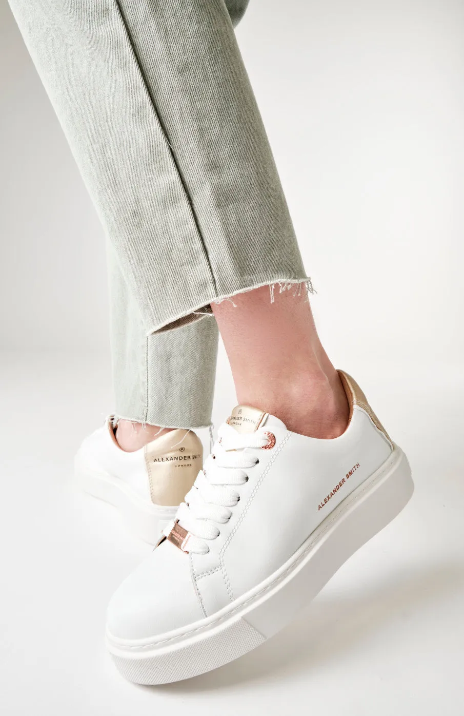 Alexander Smith Leather Sneaker / White