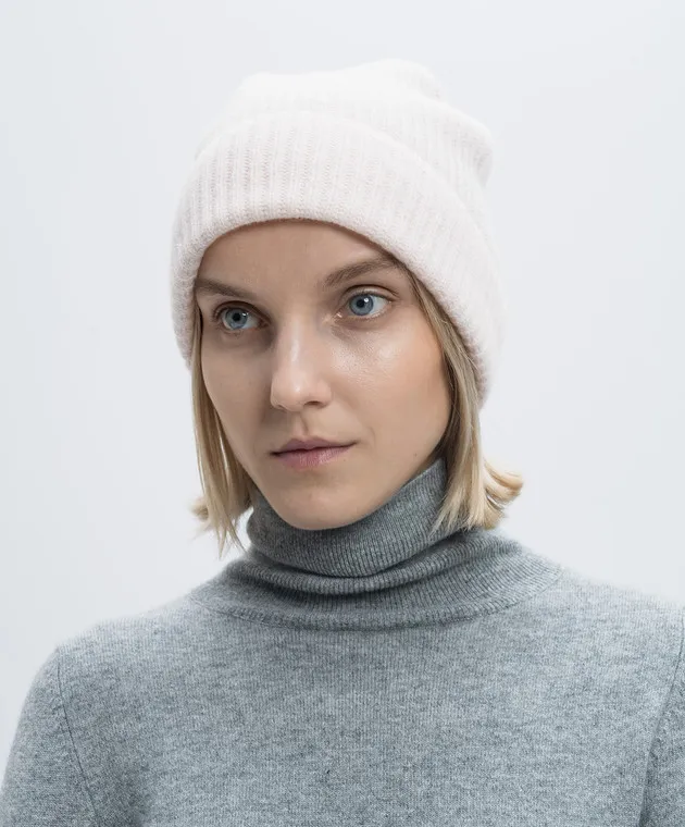 Allude Cappello in cashmere rosa 24511244