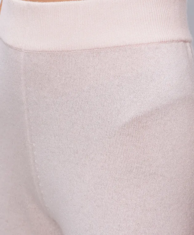 Allude Pantaloni della tuta rosa realizzati in lana e cashmere 24517034