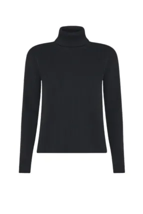 Amos Lupine Turtleneck Sweater / Black