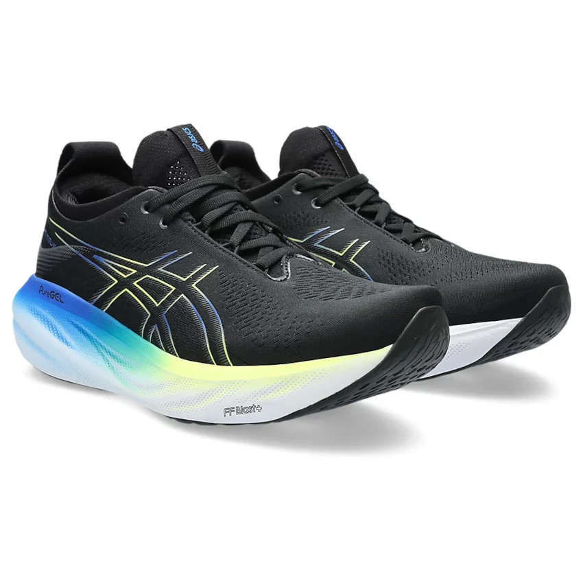 ASICS GEL-NIMBUS 25 Uomo Black / Glow Yellow Scarpa running super ammortizzata