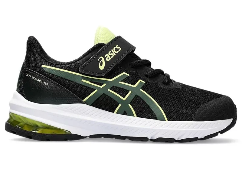 ASICS GT-1000 12 PS Black/ Rain Forest scarpa running jr antipronazione