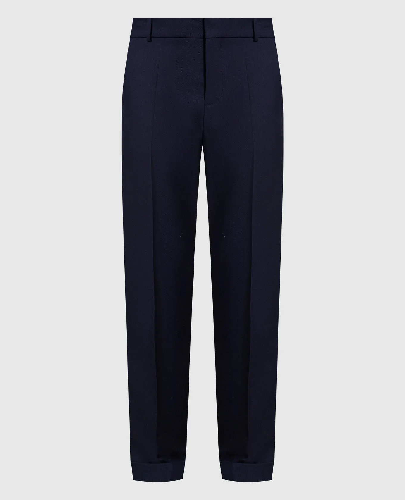 Balmain Pantaloni blu in lana AH1PM030WB02