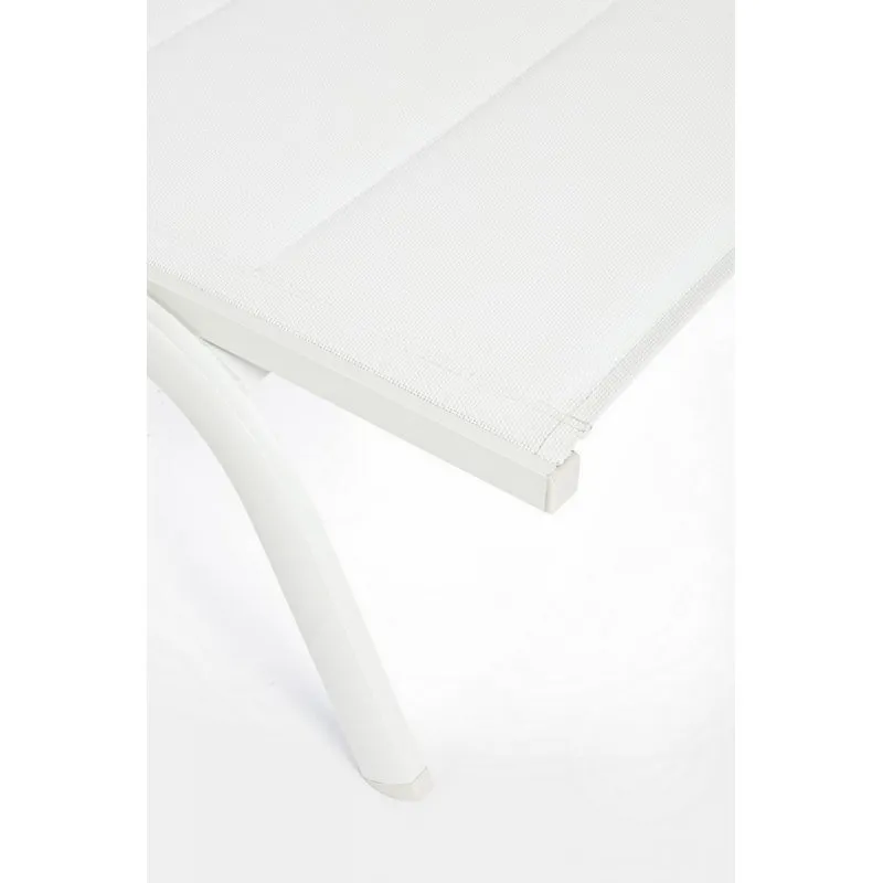 Bizzotto outdoor Lettino con ruote Cleopas bianco/bianco zh10