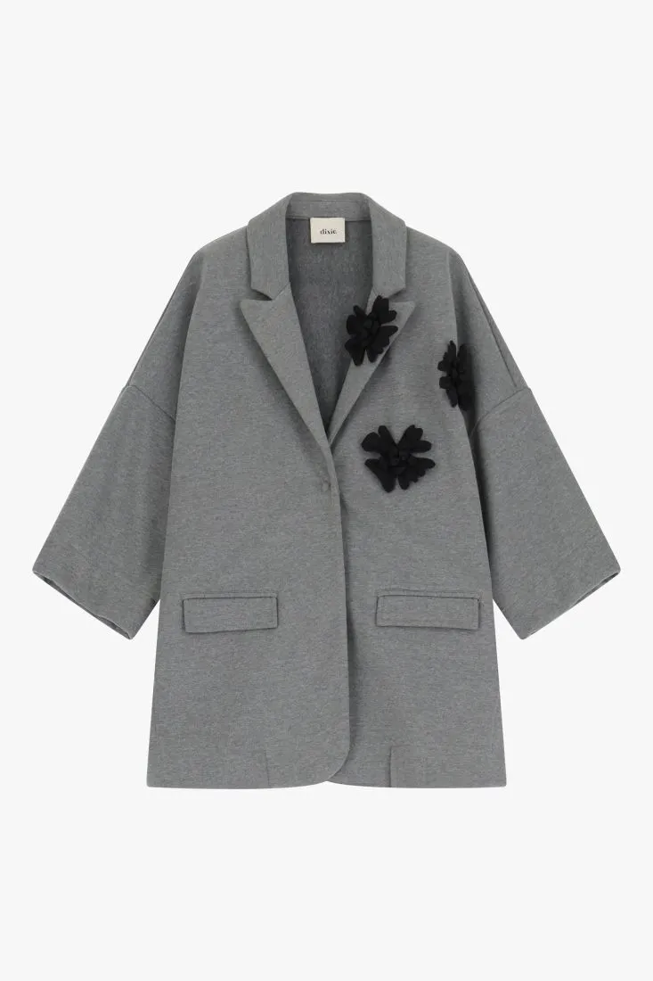  Blazer with floral appliqués    