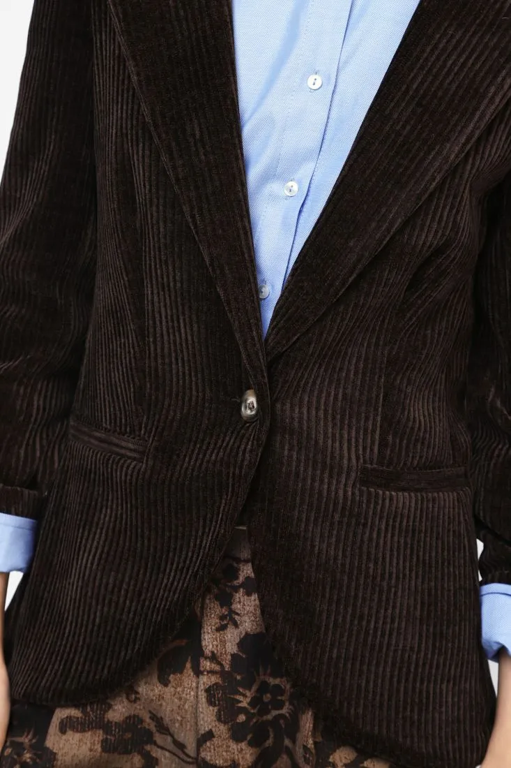  Blazer with ribbed texture    