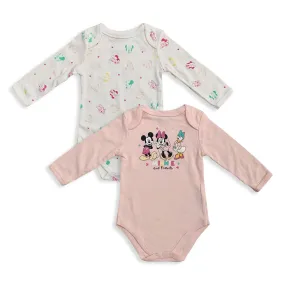 Body Disney Minnie Mouse 2pz neonato 100% caldo cotone bimba maniche lunghe 5691