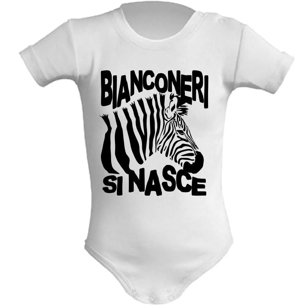 Body Neonato Bianconeri Si Nasce Bodi Personalizzato PS 28180-0010