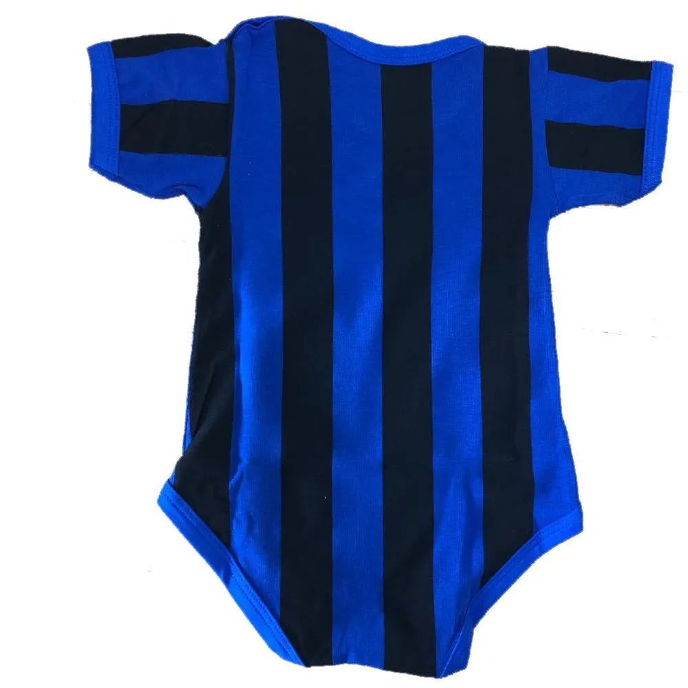 Body Neonato Personalizzabile Calcio Bianco Nero Rosso Nero Nero Azzurro PS 32764-tris