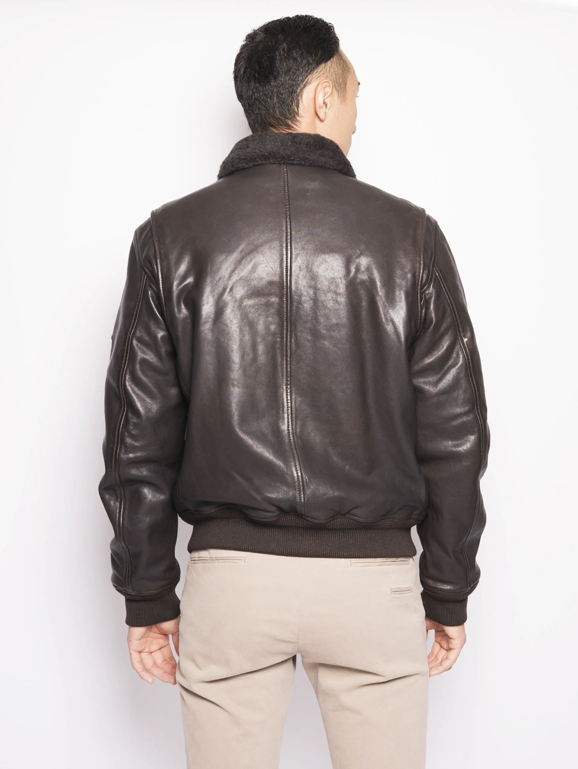 Bomber con Collo in Shearling