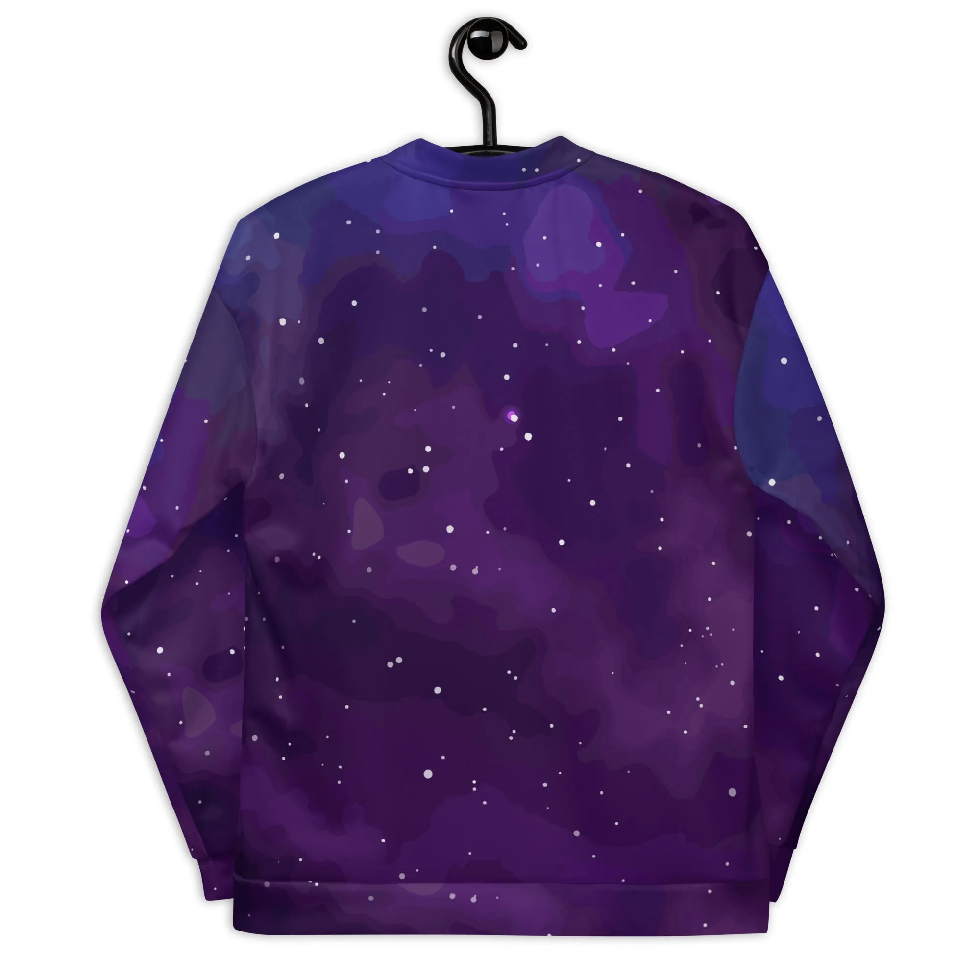 Bomber unisex con galassia viola