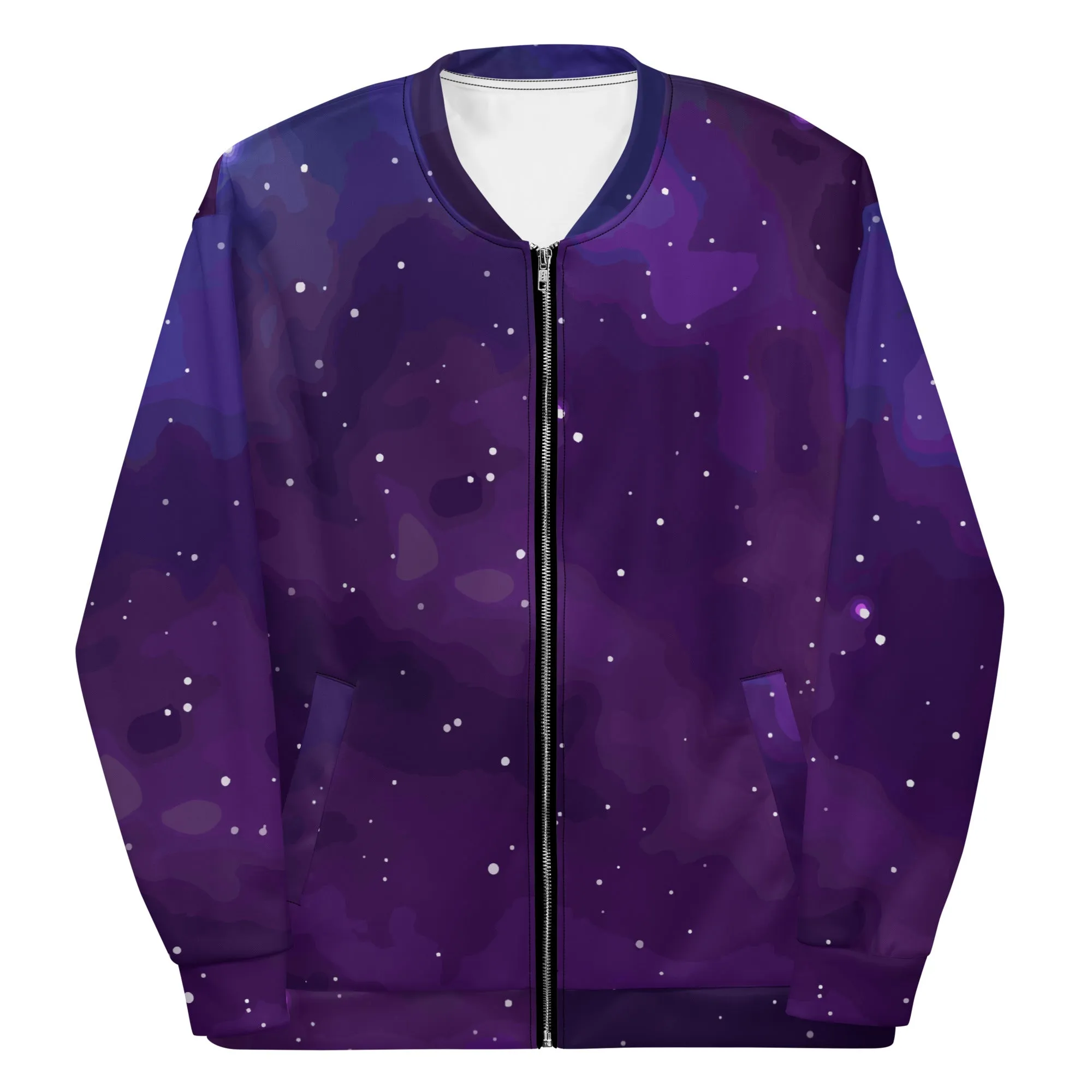 Bomber unisex con galassia viola