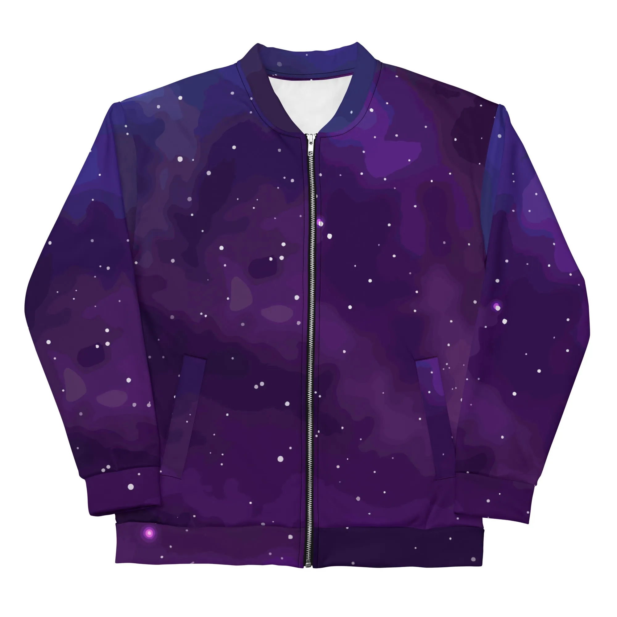 Bomber unisex con galassia viola