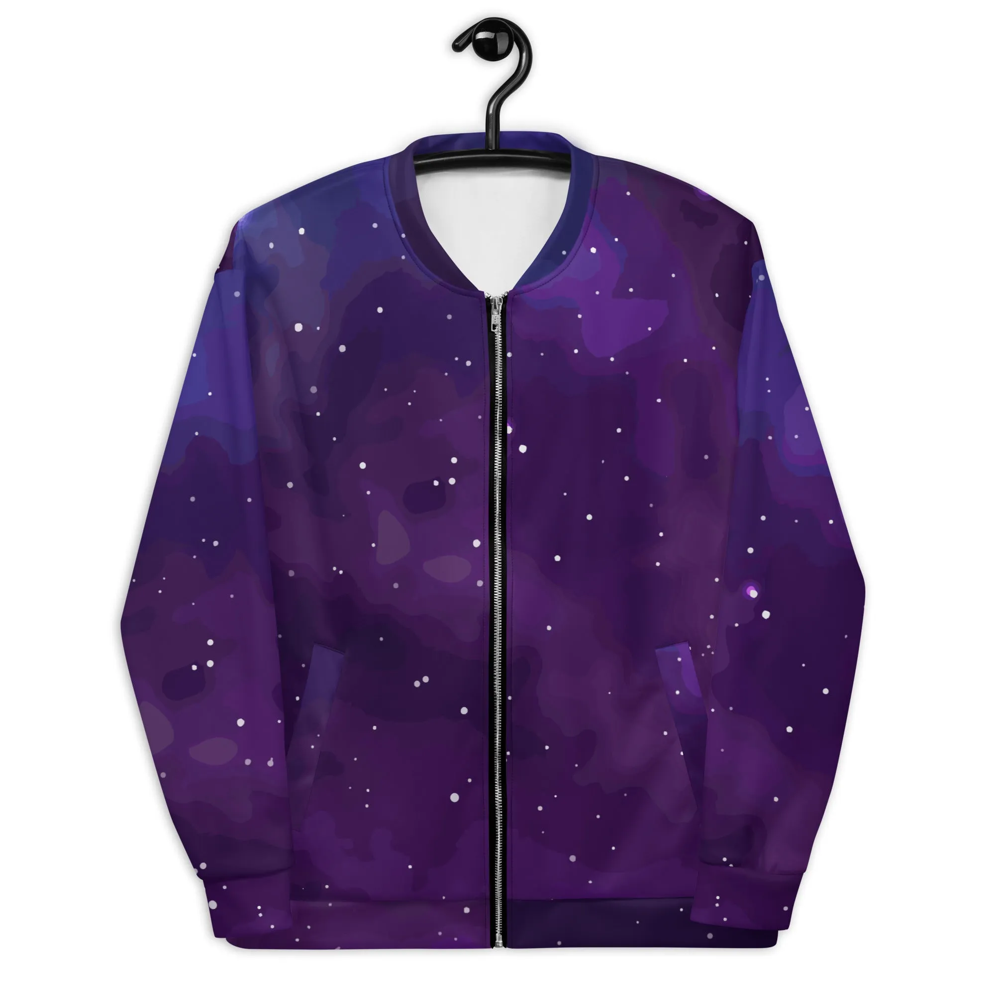 Bomber unisex con galassia viola