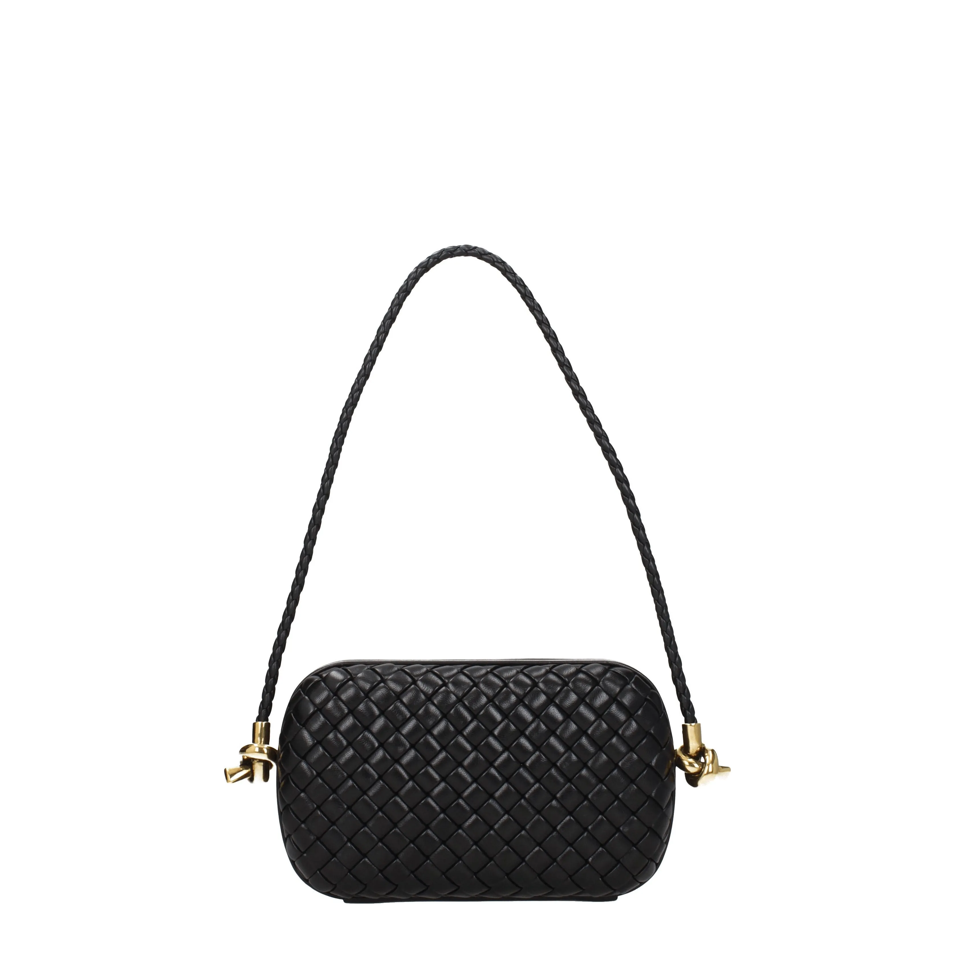 Bottega Veneta Borse a Spalla Knit Donna Pelle Nero