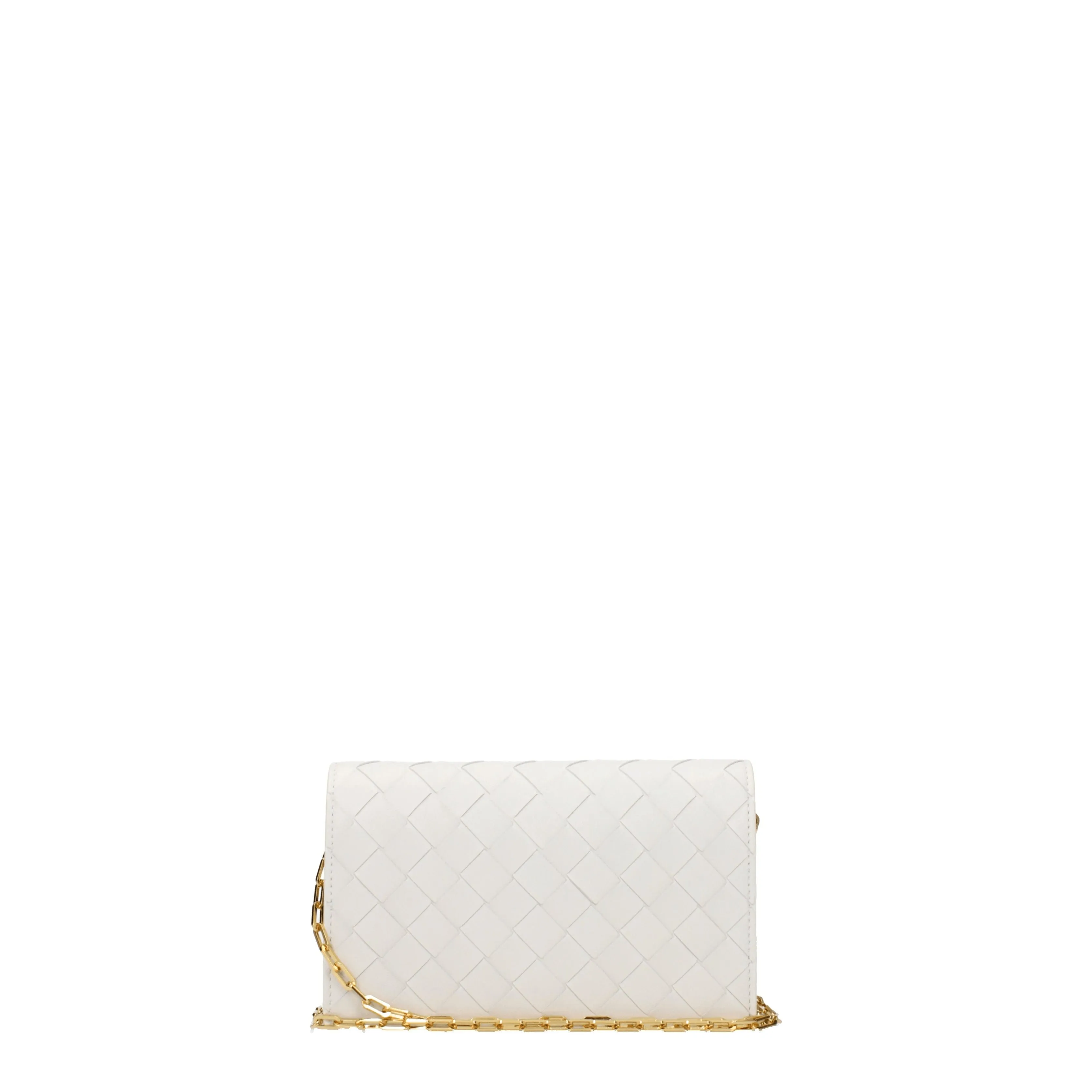 Bottega Veneta Borse a Tracolla Donna Pelle Bianco/Bianco Sporco