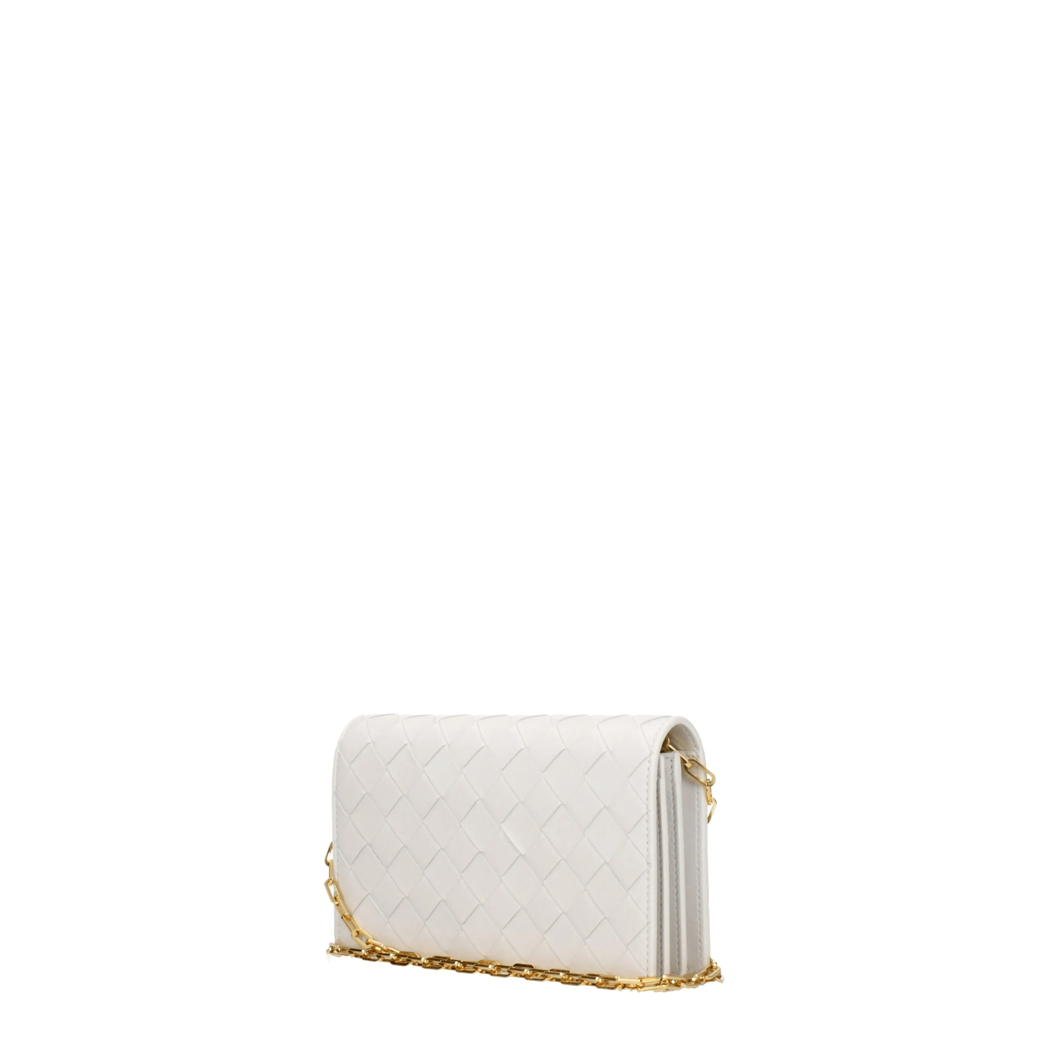 Bottega Veneta Borse a Tracolla Donna Pelle Bianco/Bianco Sporco