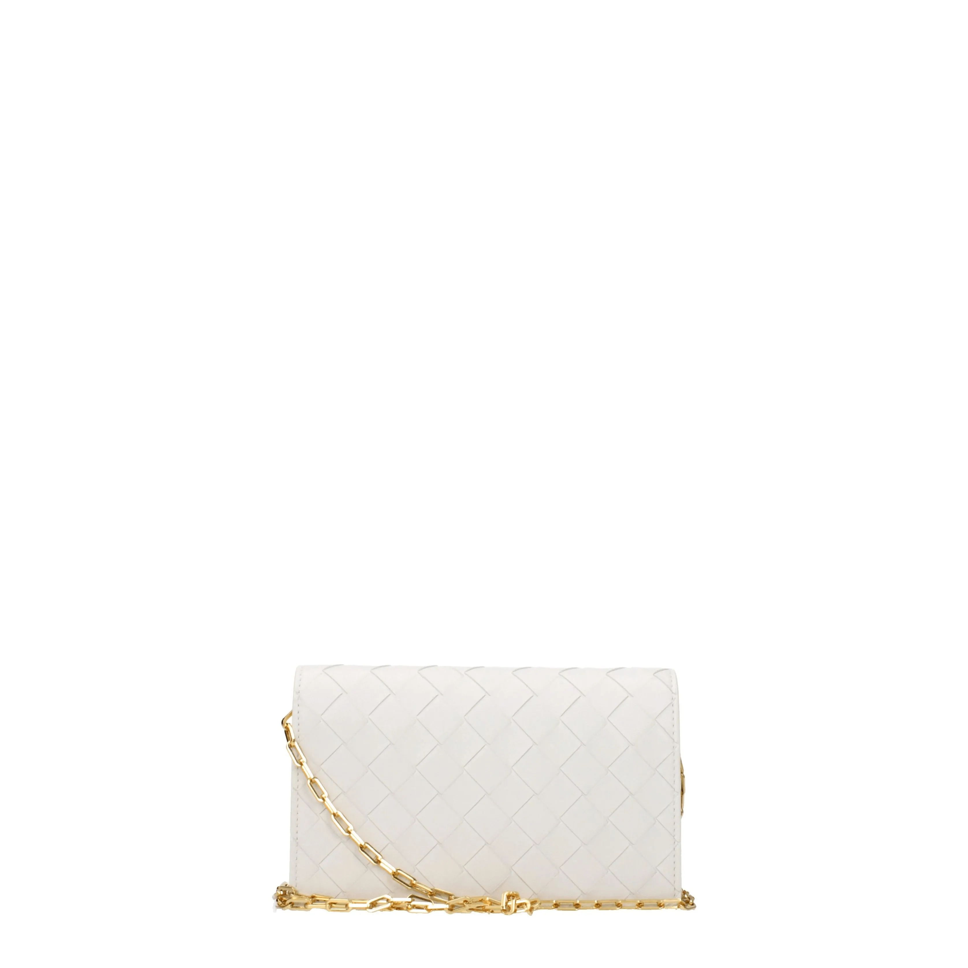 Bottega Veneta Borse a Tracolla Donna Pelle Bianco/Bianco Sporco