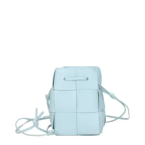 Bottega Veneta Borse a Tracolla Donna Pelle Celeste/Verde Acqua Lavato