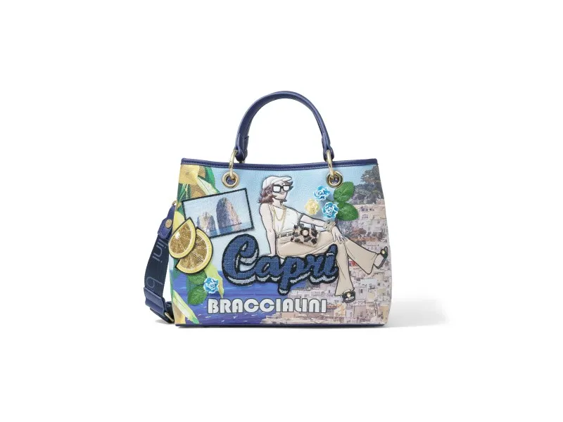 Braccialini Borsa Cartoline Capri B17620