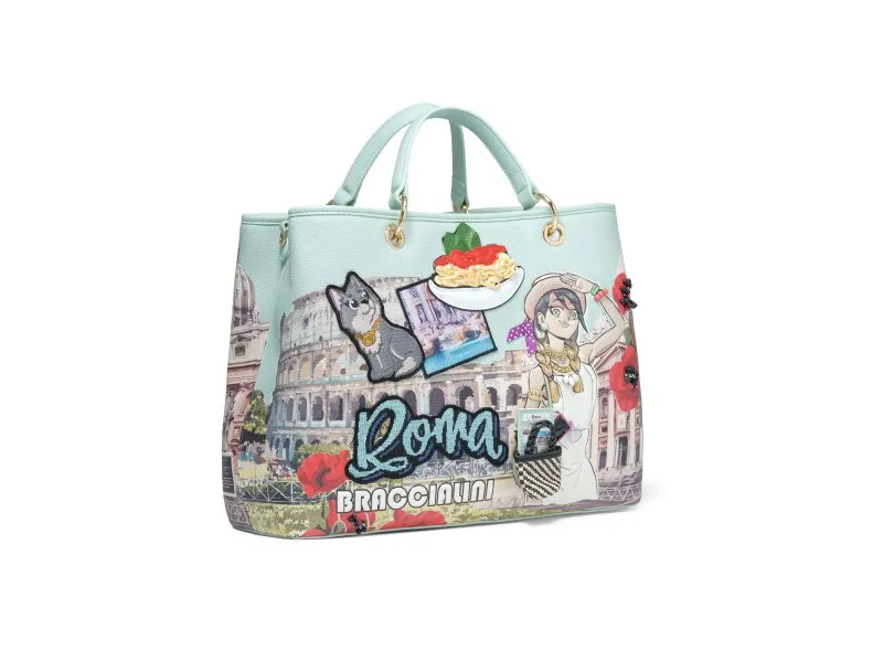 Braccialini Borsa Cartoline Roma B17621