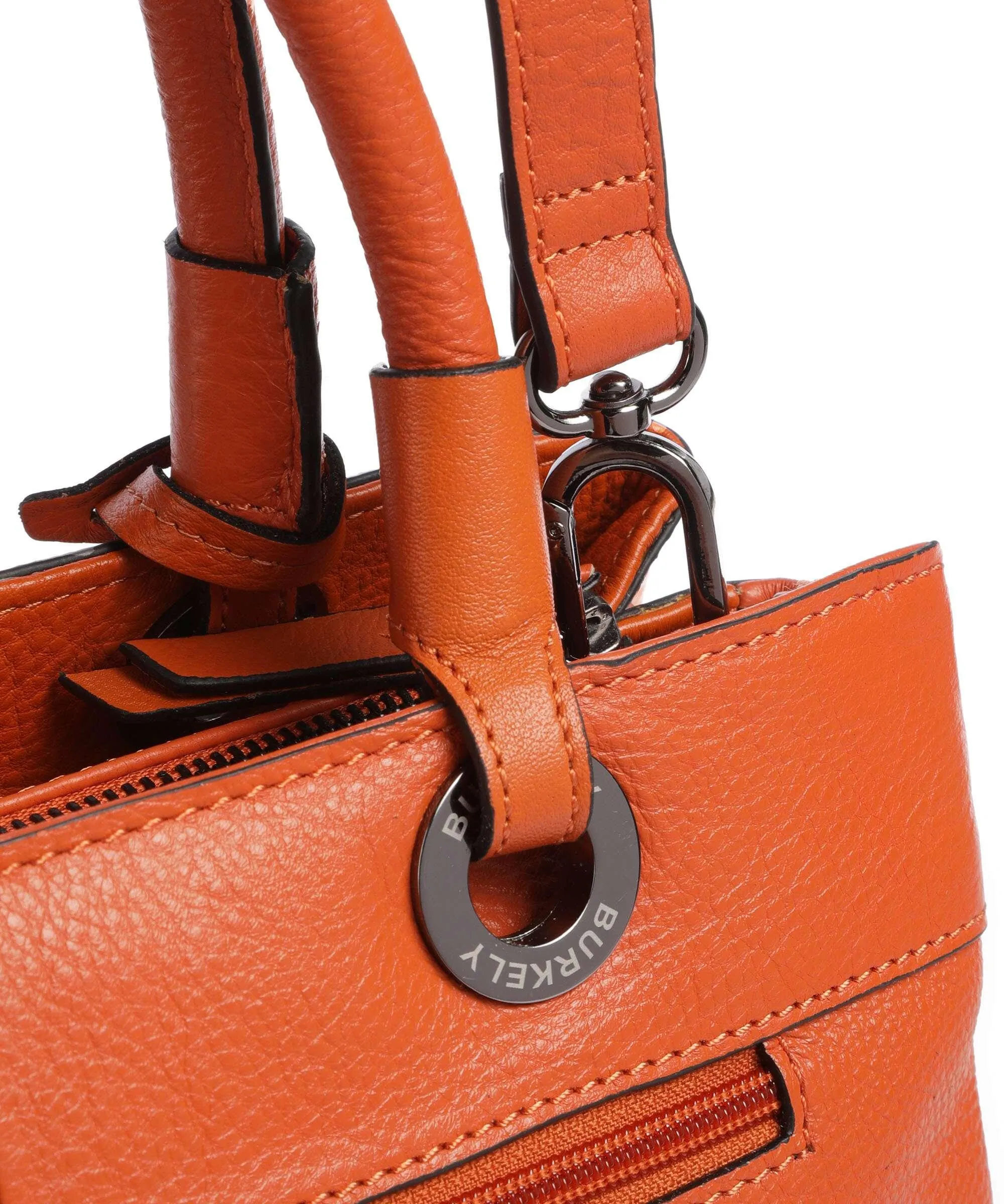  Burkely Radiant Raeven Borsa a mano pelle di vacchetta grana arancio  