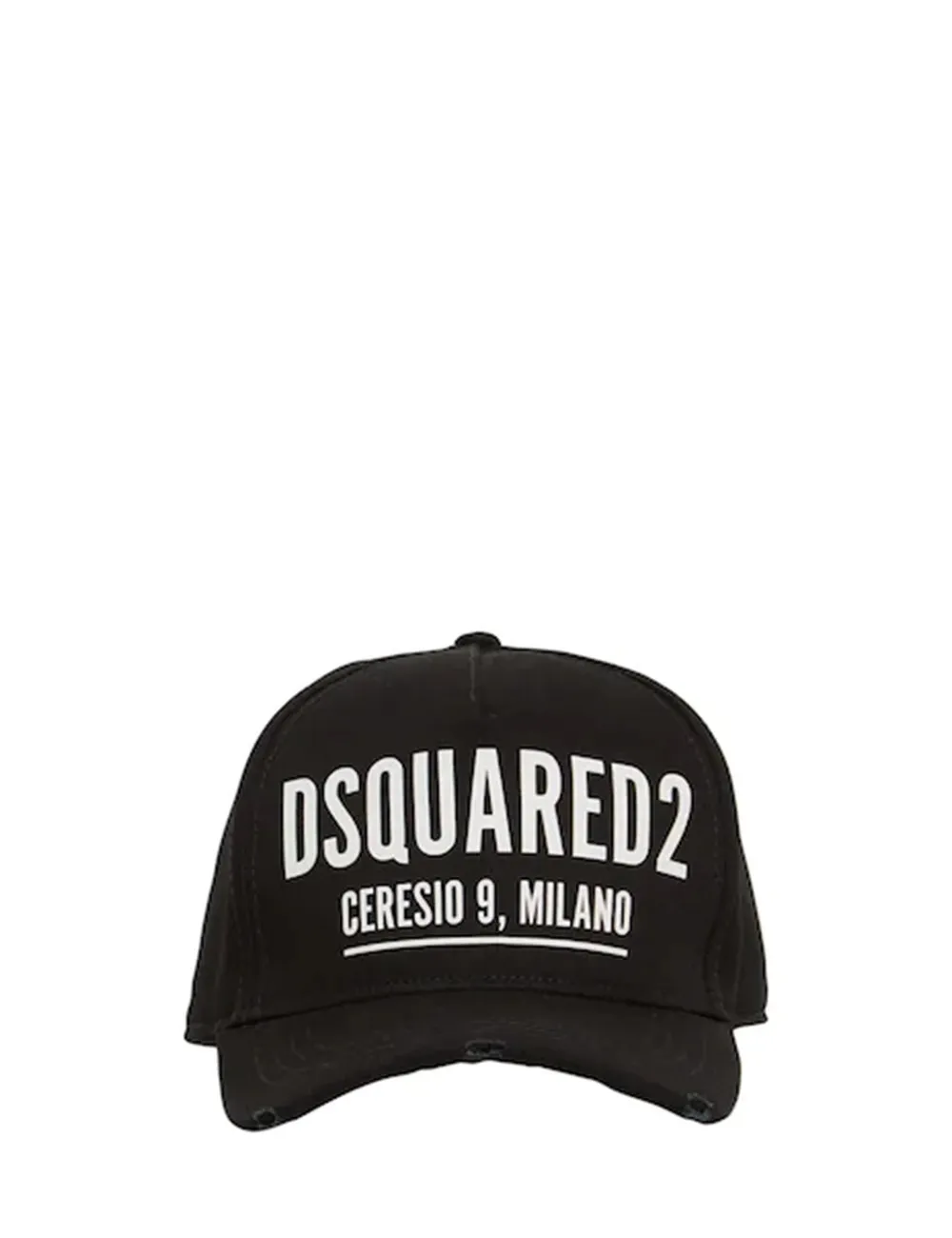 Cappello da Baseball "Dsquared2 Cartesio 9, Milano" Nero