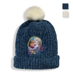 Cappello Disney Frozen Elsa e Anna invernale bambina con pon pon bimba 5896