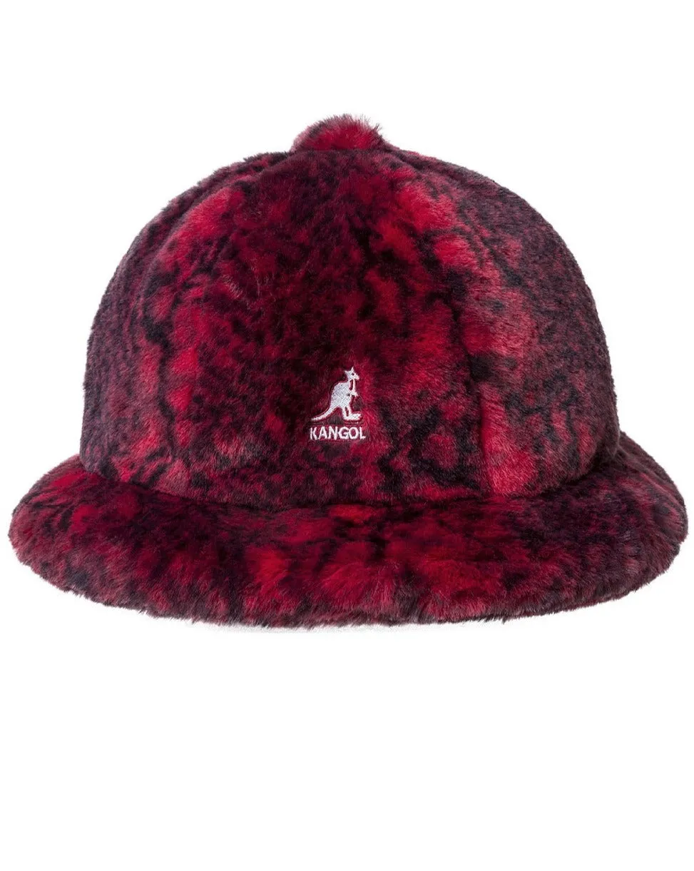 CAPPELLO FAUX FUR RED SNAKE