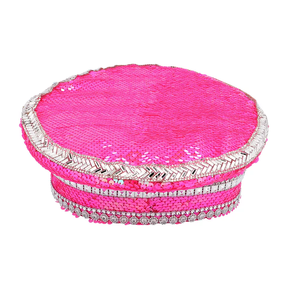 Cappello glamour rosa scintillante