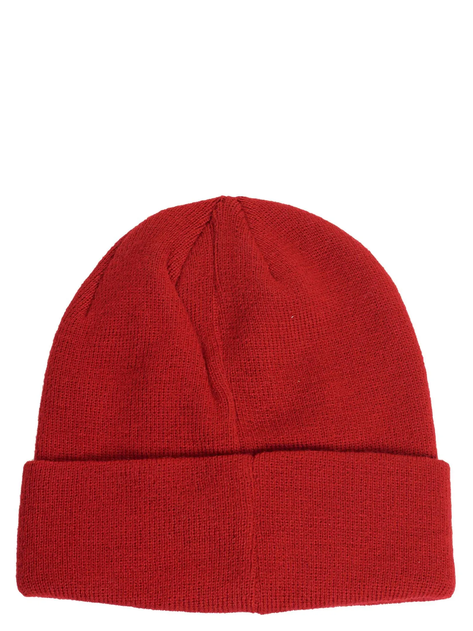 CAPPELLO ROSSO CON TARGHETTA LOGATA FRONTALE