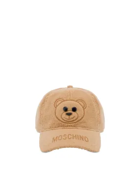 CAPPELLO TEDDY BEAR BEIGE IN FELPA DI COTONE