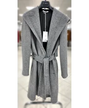 Cappotto, grigio con cappuccio  - Cappotto donna