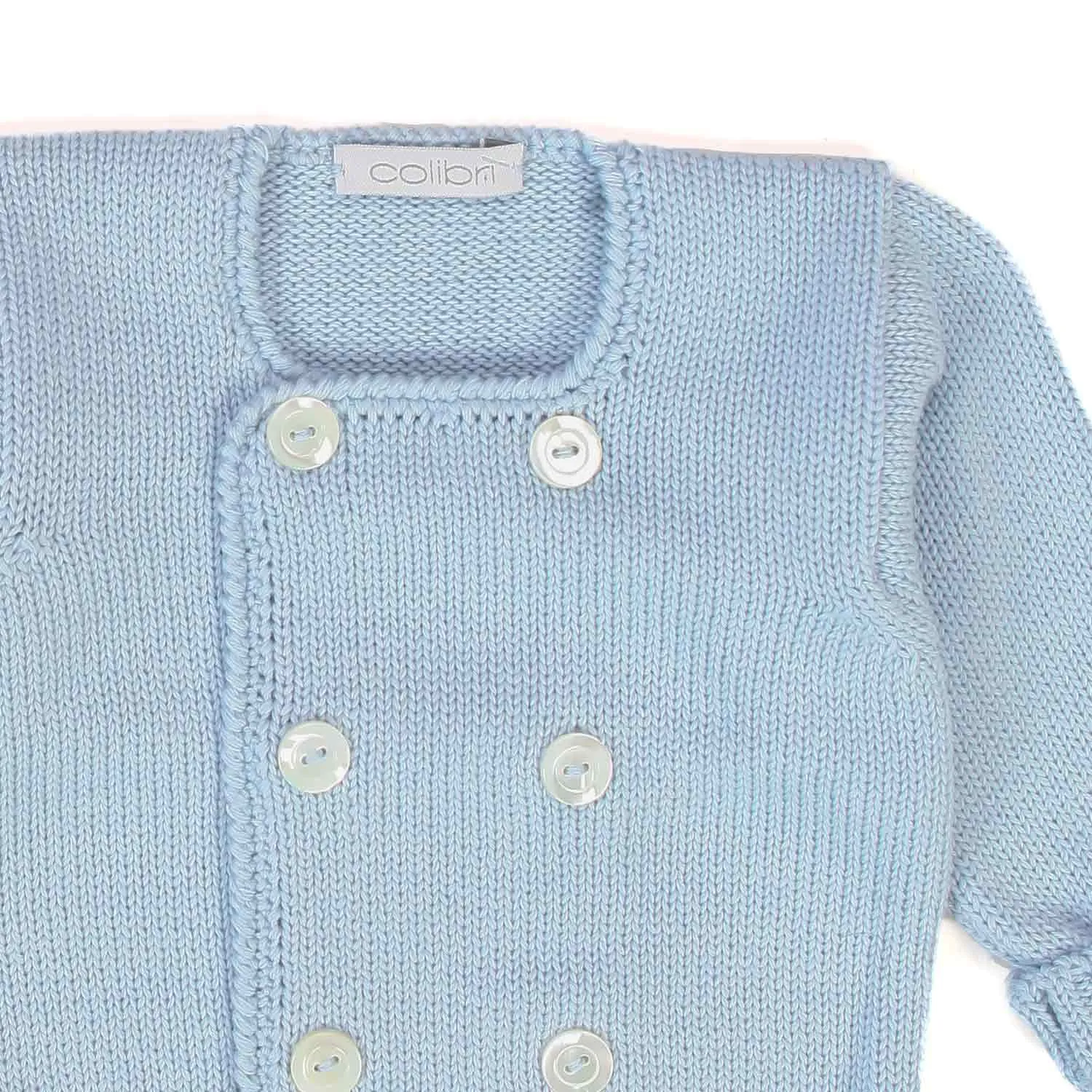 Cardigan Doppiopetto Celeste Bimbo E Neonato