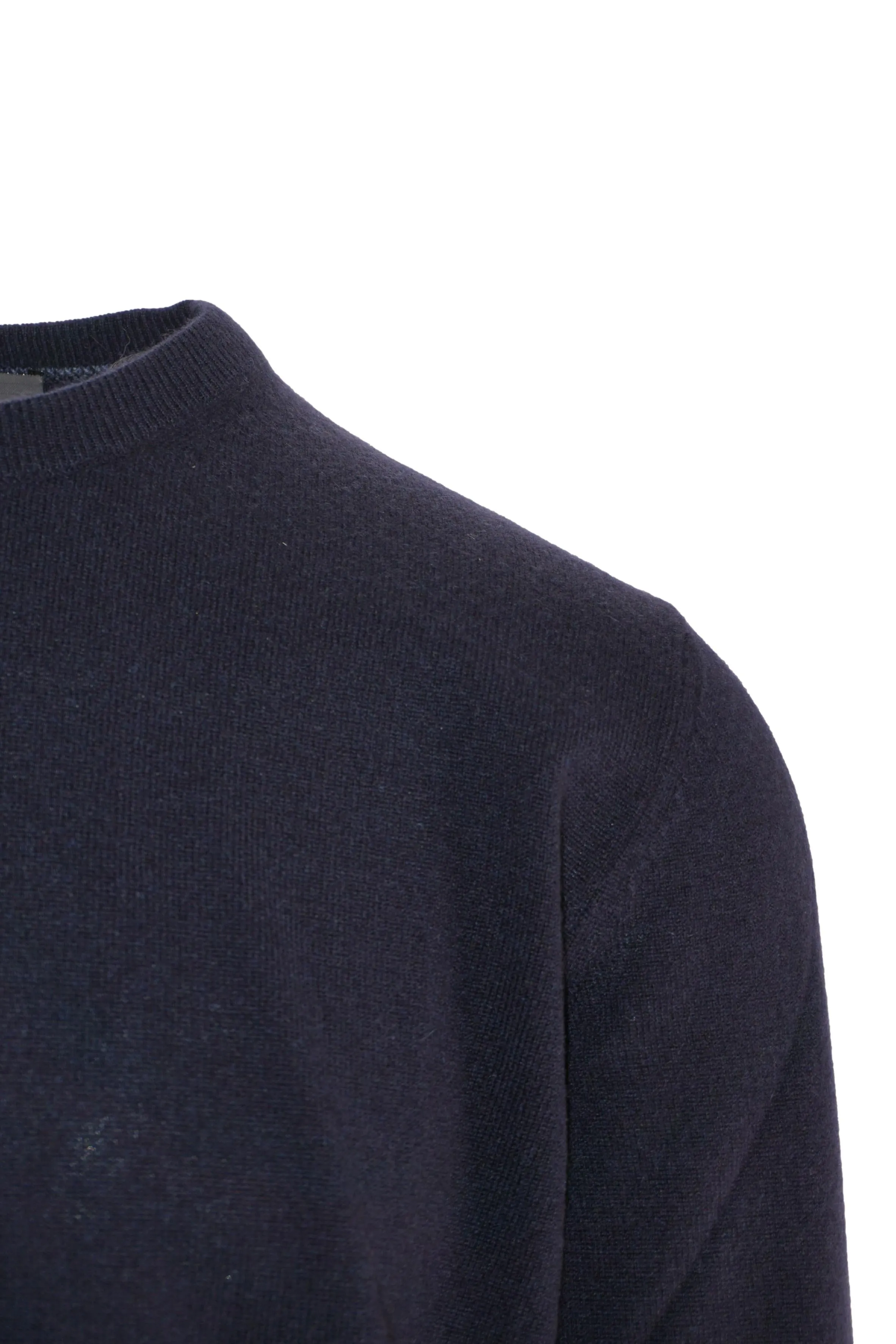 Cashmere Blend Crew Neck Sweater / Blue