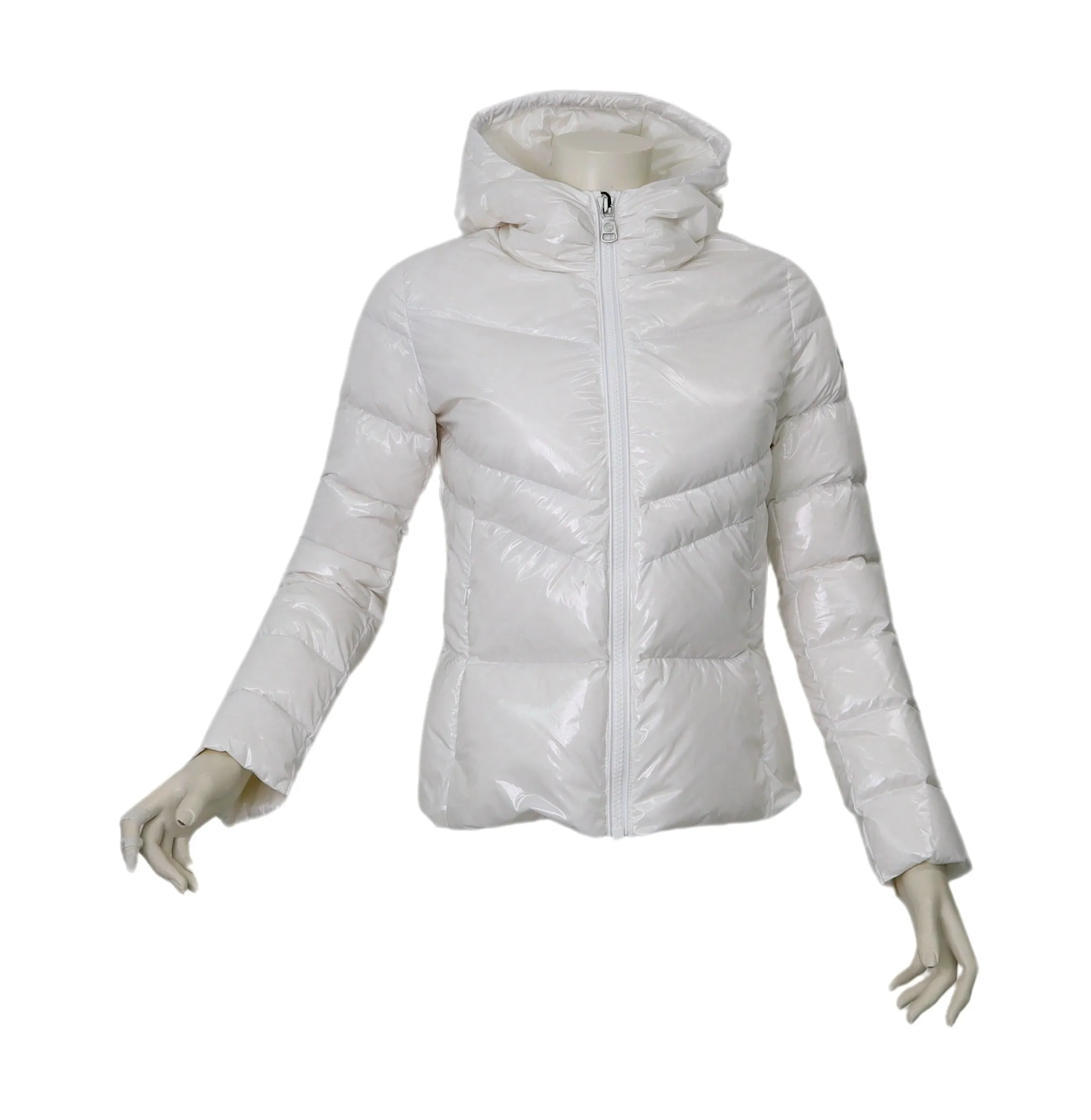 COLMAR giubbotto donna cappuccio lucido 2295 8XV GLOWER 01 BIANCO inverno 2023