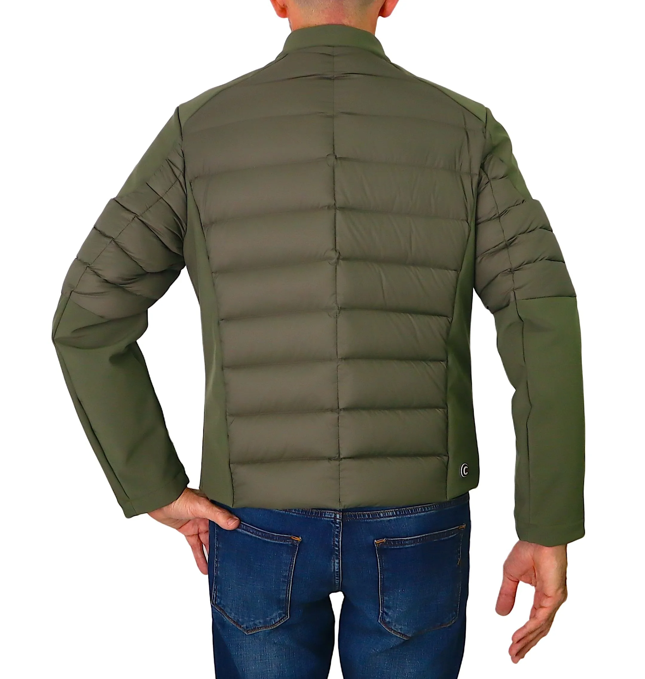 COLMAR giubbotto uomo piuma biker 1288R 1WQ NEW WARRIOR 559 VERDE inverno 2023