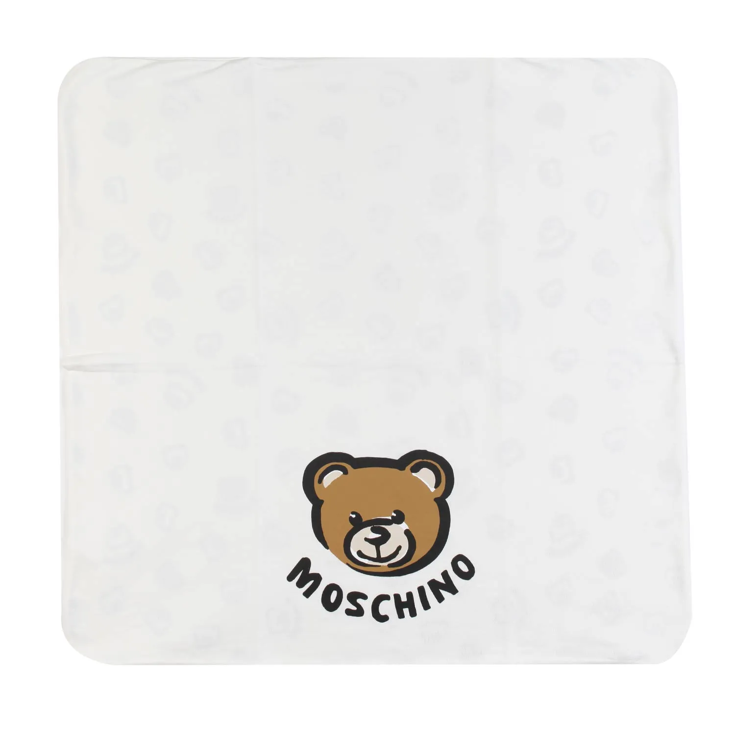 Coperta Neonato Bianca Con Orsacchiotti Moschino