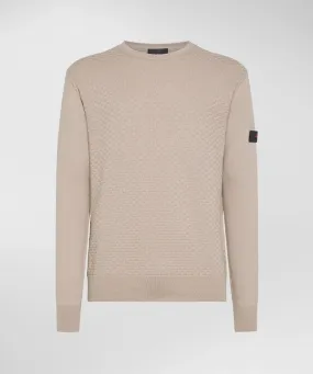 Crewneck Sweater with Logo / Beige