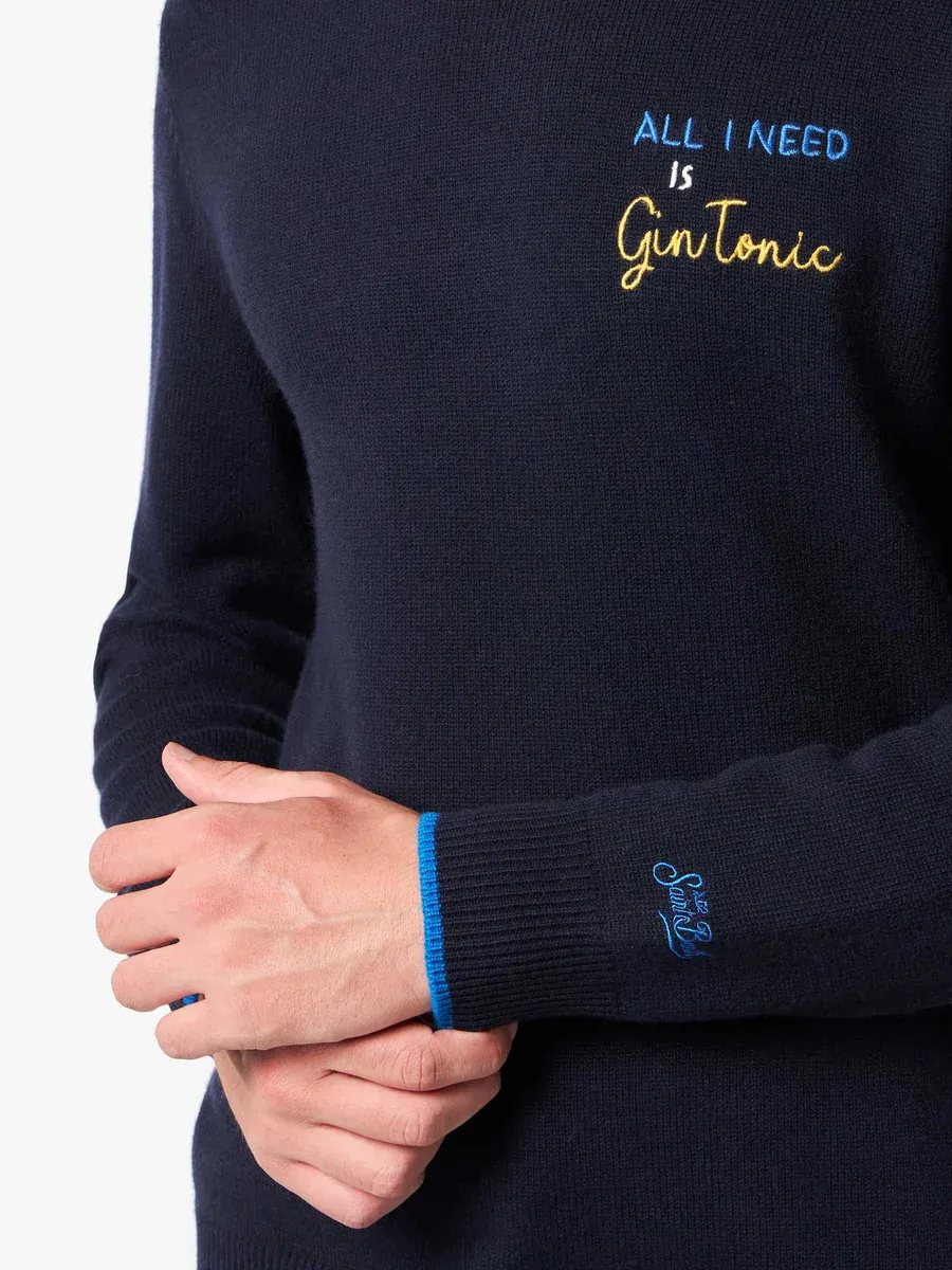 Crewneck Sweater with Logo / Blue