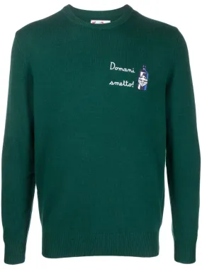 Crewneck Sweater with Logo / Green